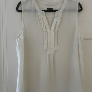 Talbots Cream Sleeveless Blouse